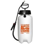 Chapin International 22240XP 2-Gallon Industrial Acid Staining Sprayer with Pressure Relief Valve for Acid Staining, Translucent White