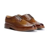 Chapman & Moore Longwing Brogue Leather/Suede Men's Mahogany/Tobacco Shoes - UK 7