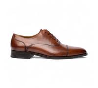 Chapman & Moore Men's Brown Plain Leather Brogue Cap-Toe Oxford Office Dress Shoes
