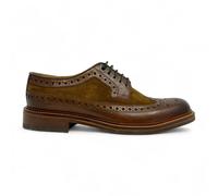 Chapman & Moore Men's Brown Suede Leather Brogues Shoes - Brown - UK 7