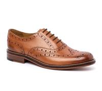 Chapman & Moore Oxford Brogue Leather Men's Tan Burnish Shoes - UK 12