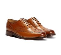 Chapman & Moore Oxford Brogue Leather Men's Tan Burnish Shoes - UK 9