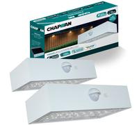 Chapman Pinehurst 3W Pir Led Solar Brick Lights Outdoor, Ip65 Waterproof Wall Lights With Motion Sensor (2 Pack - White)
