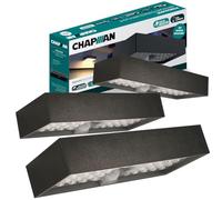 Chapman Pinehurst 6W PIR LED Solar Brick Lights Outdoor, IP65 Waterproof Wall Lights, Motion Sensor, 4000K Cool White Solar Lights for Garden, Driveways & Outdoor Security Lighting (3 Pack - Black)