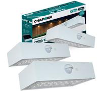 Chapman Pinehurst White 6W Pir Led Solar Brick Outdoor Security Lighting, Ip65 Waterproof Wall Lights With Motion Sensor (3 Pack)