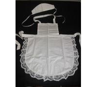 Chapmans CHILDS GIRLS WHITE FULL APRON LACE /HAT /VICTORIAN EDWARDIAN MAID fancydress