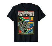 Chapman's Peak Drive South Africa Flag Travel Art T-Shirt
