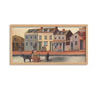 Chappel New York Dog Killer 1870 Painting Framed Wall Art Print Long 25X12 Inch