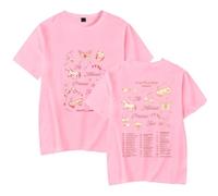 Chappell Roan Midwest Princess Tour Harajuku Men's and Women's Casual Fashion Short Sleeves Trend T-Shirt (Pink,XXS)