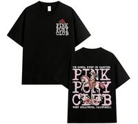 Chappell Roan Pink Pony Club T Shirt Midwest Princess Tee Men Women Cotton Casual Oversized Short Sleeve Unisex Fashion Top-Black||x_l