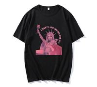Chappell Roan The Midwest Princess Tour T-shirt Men Women Printed Cotton Tops Summer Short Sleeve Casual Unisex T-Shirts XS~4XL-black||XL