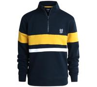 Chaps Boys Pullover Sweater - Classic Fit Flannel Quarter Zip Pullover- Mock Neck Sweater for Boys (S-XL), Navy, S