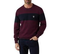 Chaps Men's Big and Tall Sweater - Striped Heavyweight Classic Fit Cotton Crewneck Pullover Sweater for Men (L-4X Big & Tall), Wine, XXL Big