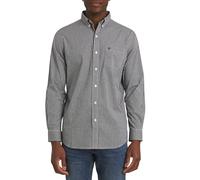 Chaps Men's Classic Fit Long Sleeve Button Down Stretch Poplin Casual Shirt, American Black, XL