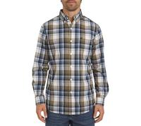 Chaps Men's Classic Fit Long Sleeve Button Down Stretch Poplin Casual Shirt, Ivory, Medium