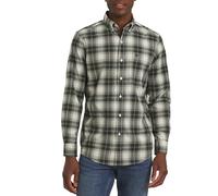 Chaps Men's Classic Fit Long Sleeve Button Down Stretch Poplin Casual Shirt, Thyme, S