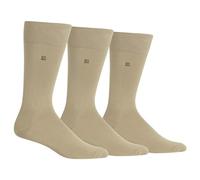 Chaps Men's Rayon Blend Dress Crew Trouser Socks 3 Pair, Solid (Khaki), 4.5-12 UK