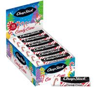 ChapStick Bulk Lip Balm Candy Cane 12-Pack - Fresh & Minty Lip Moisturizer Stocking Stuffer 0.15 Oz Ea