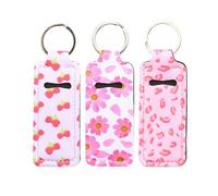 Chapstick Holder Key Chain Lip Balm Holder Keychain Potable Chapstick Holders Keychain Lip Gloss Cute Keychain Lipstick Holder Keychain with Clip Lip Balm Sleeve Pouch Organizer for Women Girls