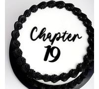 Chapter 19 Cake Topper - Acrylic Black 19th Birthday Cake Decoration for Girls & Boys, Happy Nineteen Cake Topper Cake Charm Decor for 19th Anniversary Party, Modern Coming of Age Birthday Decor