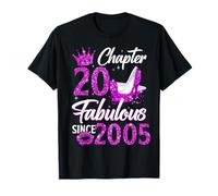 Chapter 20 Fabulous Since 2005 20th Leopard Birthday Queen T-Shirt