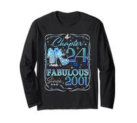 Chapter 24 Fabulous Since 2001 Diamond Heels 24th Birthday Long Sleeve T-Shirt