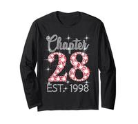Chapter 28 EST 1998 Happy 28Th Birthday Girl Men Women Long Sleeve T-Shirt