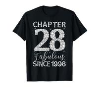 Chapter 28 Fabulous Since 1998 Happy 28Th Birthday Girl Lady T-Shirt