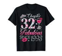 Chapter 32 Fabulous Since 1993 32nd Birthday Gift For Women T-Shirt
