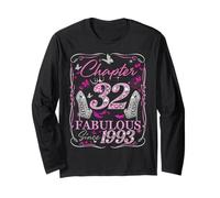 Chapter 32 Fabulous Since 1993 32nd Diamond Birthday Queen Long Sleeve T-Shirt