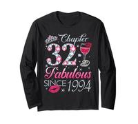 Chapter 32 Fabulous Since 1994 32nd Birthday Gift for Women Long Sleeve T-Shirt