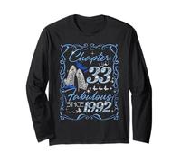 Chapter 33 Fabulous Since 1992 33rd Diamond Birthday Queen Long Sleeve T-Shirt