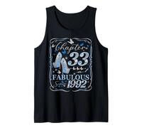 Chapter 33 Fabulous Since 1992 33rd Diamond Birthday Queen Tank Top