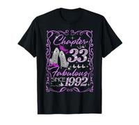 Chapter 33 Fabulous Since 1992 Diamond Heels 33rd Birthday T-Shirt