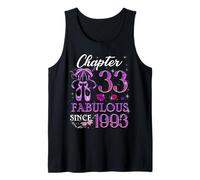 Chapter 33 Fabulous Since 1993 33rd Birthday Women Girls Tank Top