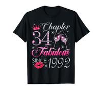 Chapter 34 Fabulous Since 1992 34th Birthday Gift for Women T-Shirt