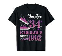 Chapter 34 Fabulous Since 1992 34th Birthday Girl Lady T-Shirt