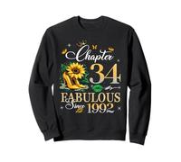 Chapter 34 Fabulous Since 1992 34th Birthday Women Girls Sweatshirt