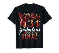 Chapter 34 Fabulous Since 1992 34th Birthday Women Girls T-Shirt