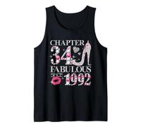 Chapter 34 Fabulous Since 1992 34th Birthday Women Girls Tank Top