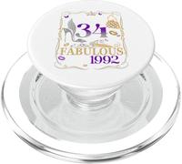 Chapter 34 Fabulous Since 1992 High Heel 34th Birthday Women PopSockets PopGrip for MagSafe