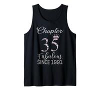 Chapter 35 Fabulous Since 1991 35 Years Old Women Lady Tank Top