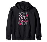 Chapter 35 Fabulous Since 1991 35Th Birthday Gift For Women Zip Hoodie