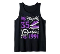 Chapter 35 Fabulous Since 1991 35Th Birthday Women Lady Tank Top