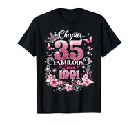 Chapter 35 Fabulous Since 1991 Floral 35th Birthday Women T-Shirt