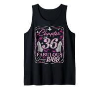 Chapter 36 Fabulous Since 1989 36th Diamond Birthday Queen Tank Top