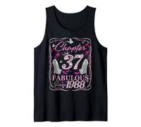 Chapter 37 Fabulous Since 1988 37th Diamond Birthday Queen Tank Top