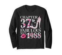 Chapter 37 Fabulous Since 1988 Diamond Heels 37th Birthday Long Sleeve T-Shirt