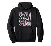 Chapter 37 Fabulous Since 1988 Diamond Heels 37th Birthday Pullover Hoodie