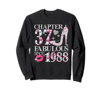Chapter 37 Fabulous Since 1988 Diamond Heels 37th Birthday Sweatshirt